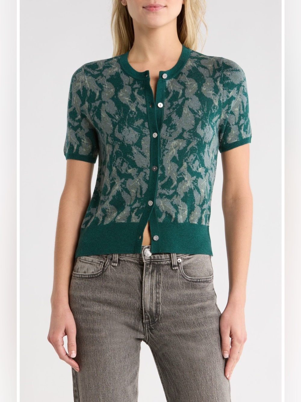 RAG & BONE Michal Jacquard Cardigan XXS